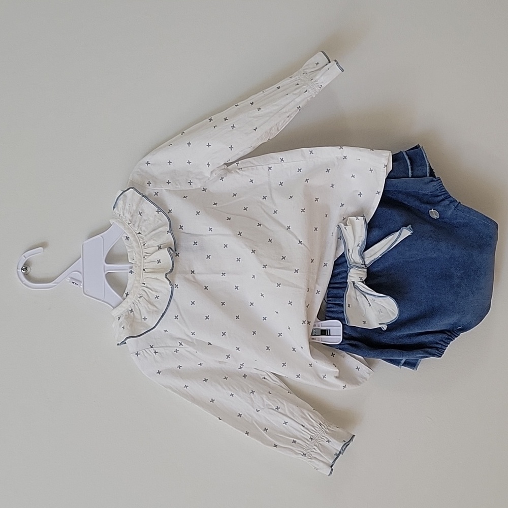 Girls Basmarti Ruffle Outfit, 24M